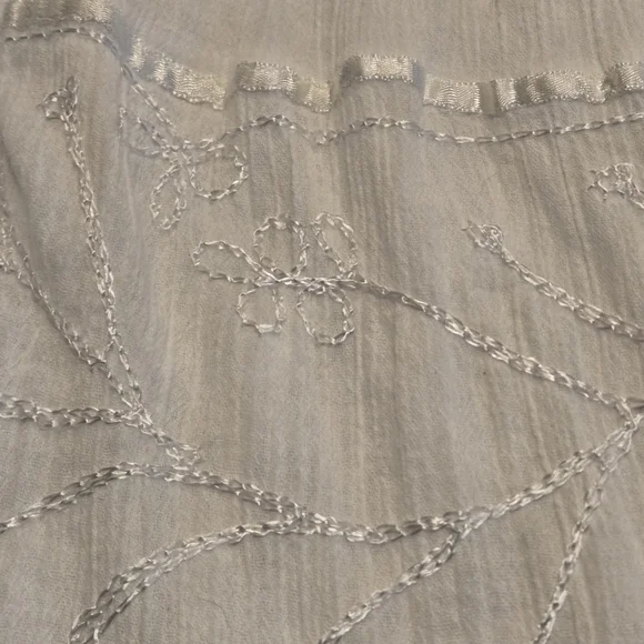 Sand N Sun Women’s Small White Tiered Midi Skirt Lightweight Cotton Boho Style - Picture 7 of 15